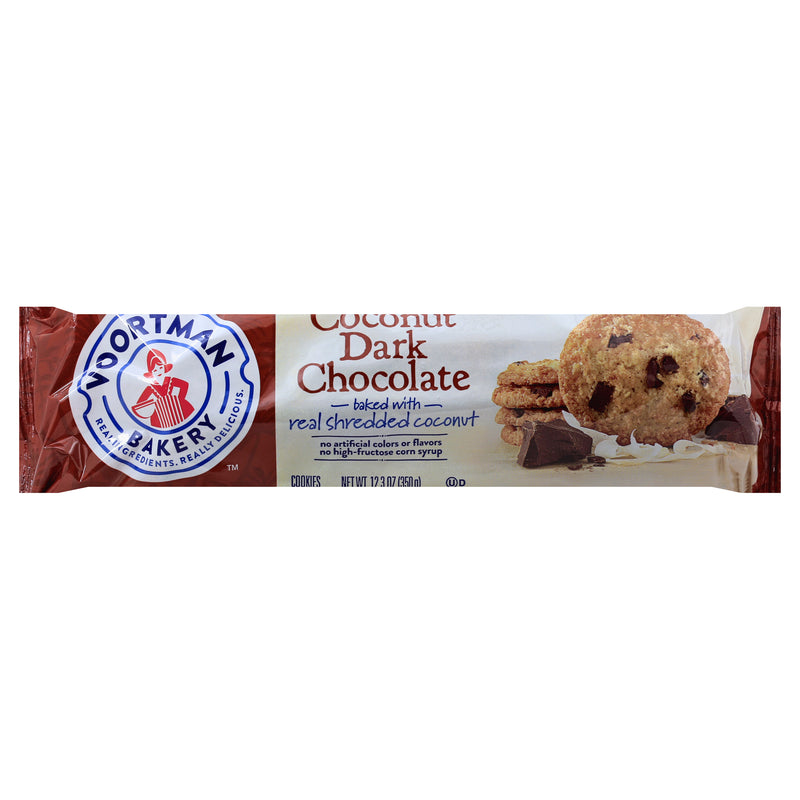 Voortman Coconut Dark Chocolate Cookies, 349 g