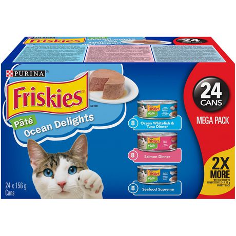 Friskies Pate Ocean Delights Mega Pack Wet Cat Food, 24 x 156 g