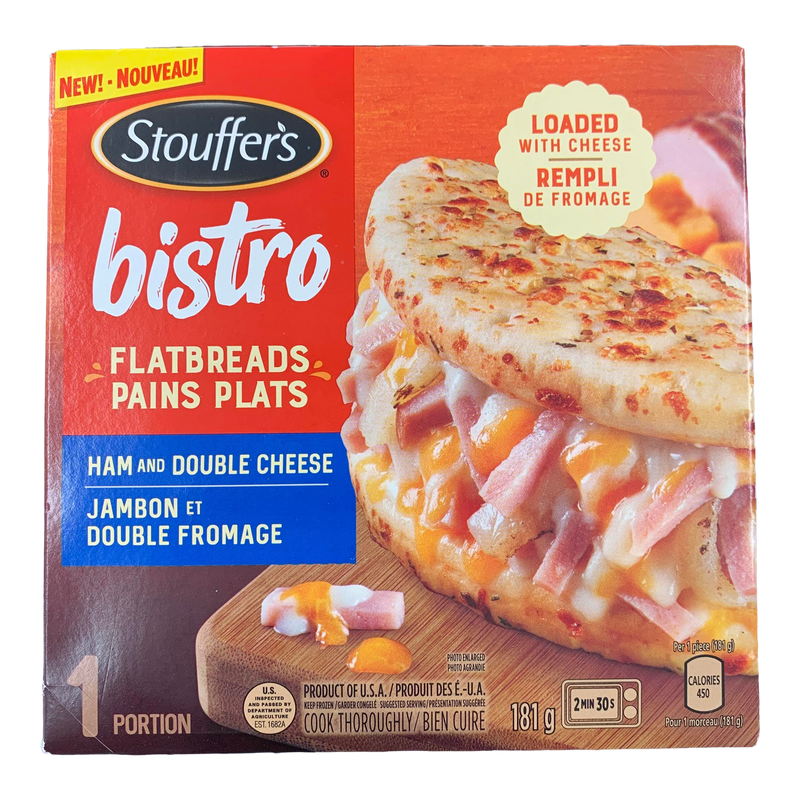 Stouffers Bistro Flatbreads Ham & Double Cheese, 184g