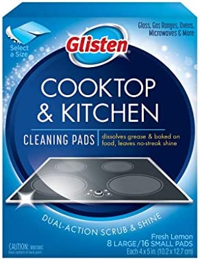 Glisten Cooktop & Kitchen Cleaning Pads, 8 large