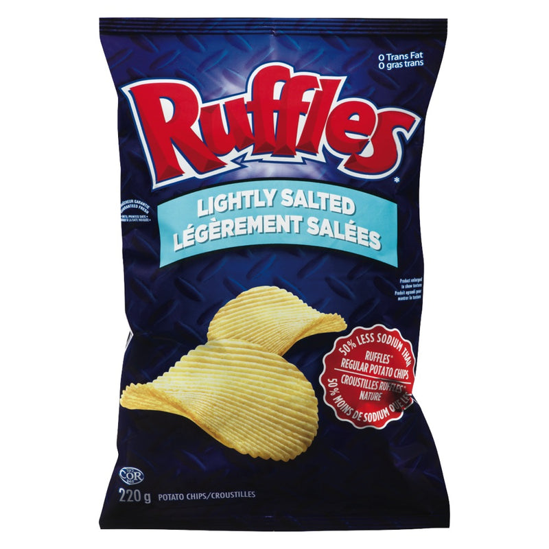 Ruffles Lightly Salted Potato Chips, 200 g