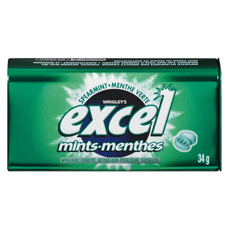 Excel Spearmint Mints, 34 g