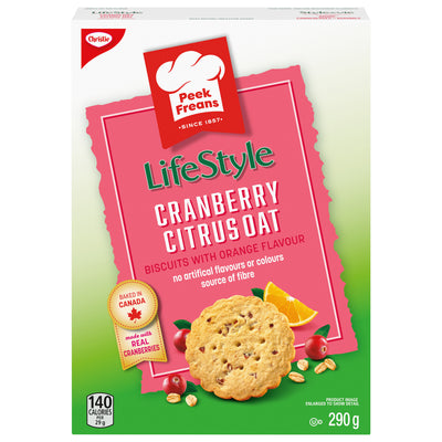 Peek Frean Cranberry Citrus Oat Crunch Biscuits, 290 g