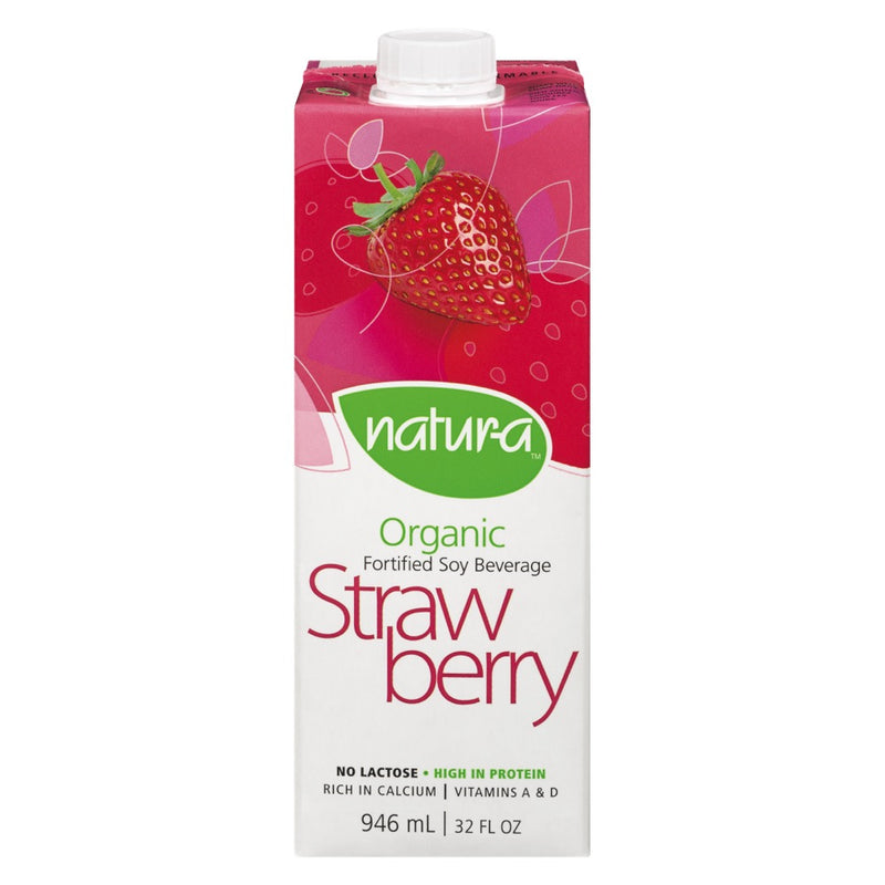 Natura Organic Strawberry Fortified Soy Beverage, 946 mL