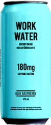 Work Water 180 mg Caffeine Blue Raspberry Energy Drink, 473 ml