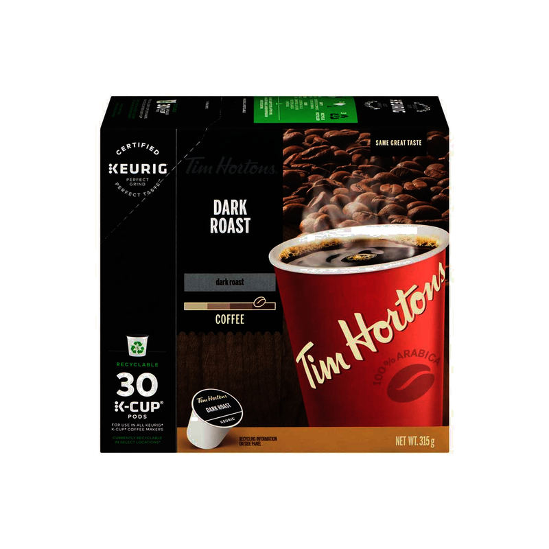 Tim Hortons Dark Roast Coffee, 315g  (30ct)