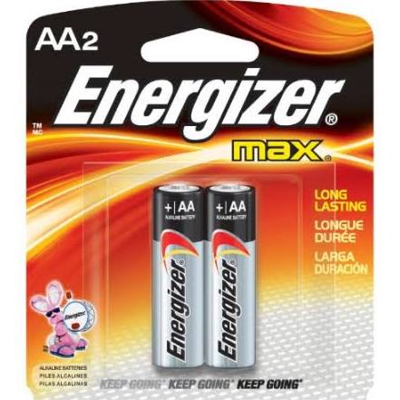 Energizer Max Alkaline Batteries AA, 2 ct