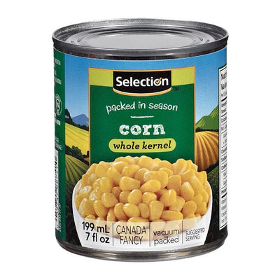 Selection Whole Kernel Corn, 199 mL