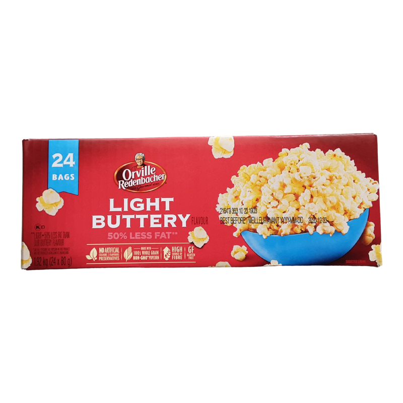 Orville Redenbacher's Light Buttery Microwave Popcorn, 1.92kg  (24 x 80g)
