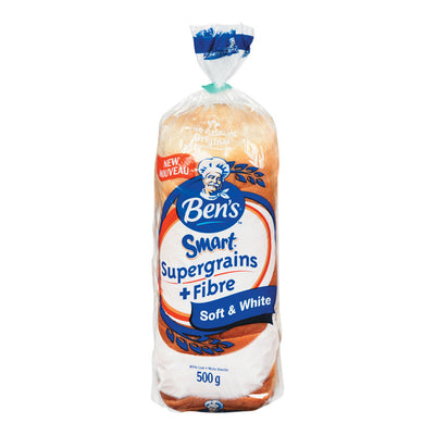 Ben's Smart Supergrains + Fibre Soft & White Bread, 500 g