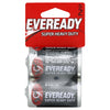 Eveready Super Heavy Duty D Batteries, 2 batteries