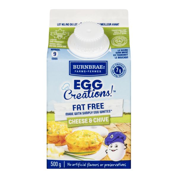 BURNBRAE EGG CREATIONS CHEESE & CHIVE, 500g