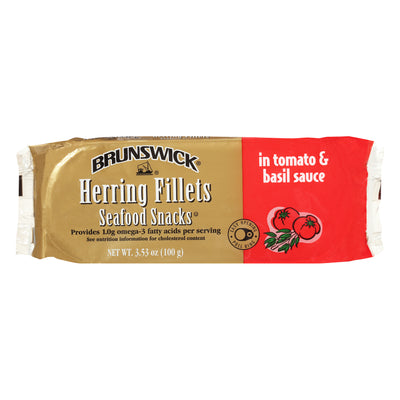 Brunswick Herring Fillets In Tomato & Basil Sauce, 100 g