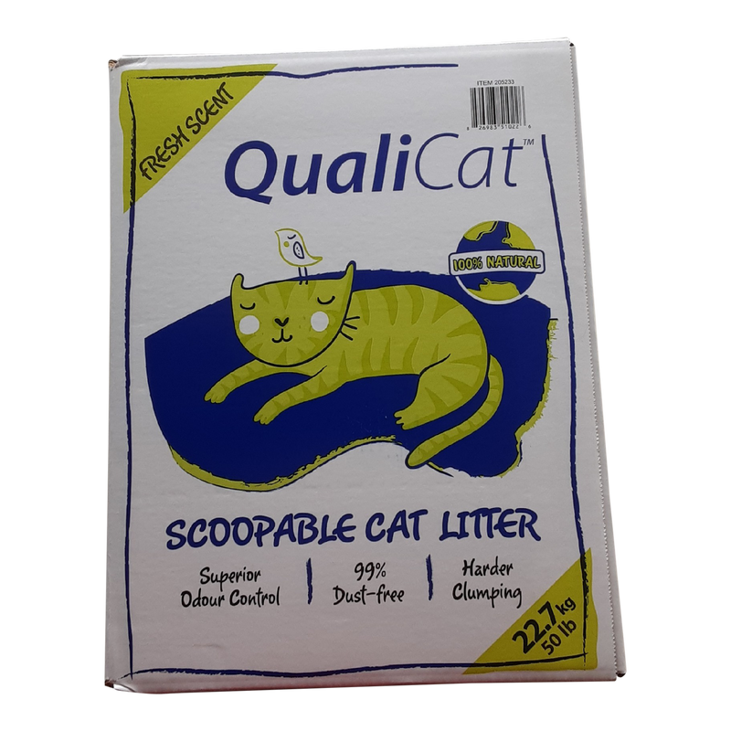 QualiCat Scoopable Cat Litter, 22.70 kg