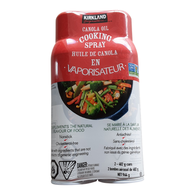 Kirkland Signature Canola Oil Cooking Spray, 2 x 482 g