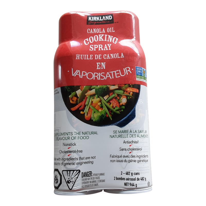 Kirkland Signature Canola Oil Cooking Spray, 2 x 482 g