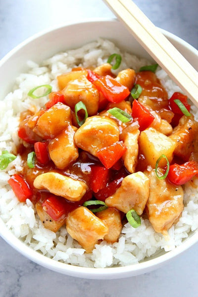 Sweet & Sour Chicken With Rice