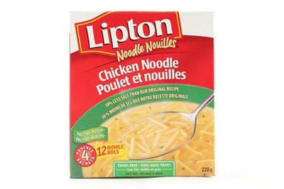 Lipton 25% Less Salt Chicken Noodle Soup Mix, 228 g