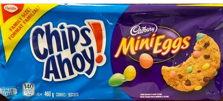 Christie Chips Ahoy! Cadbury Mini Eggs Cookies Family Size, 460 g