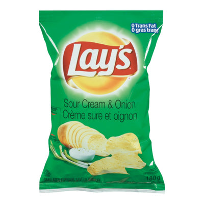 Lay's Sour Cream & Onion Potato Chips, 165 g