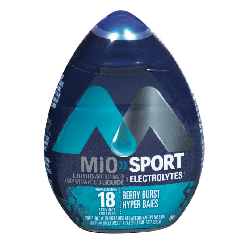 Mio Sport + Electrolytes Liquid Water Enhancer Berry Burst, 48 mL
