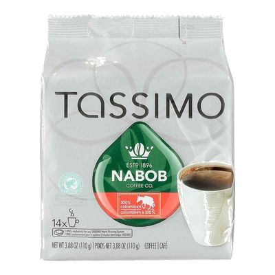Tassimo Nabob 100% Columbian Coffee, 108g  (14ct)