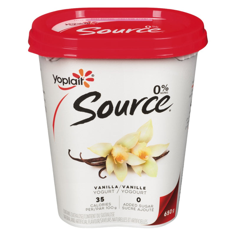 Yoplait Source Vanilla Yogurt, 650 g