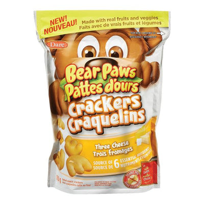 Bear Paws Three Cheese Crackers, 150 g