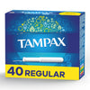 Tampax Cardboard Applicator Regular Absorbency Unscented Tampons, 40 tampons