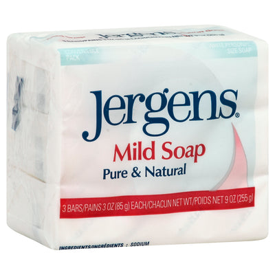 Jergens Mild Soap Pure & Natural, 3 count, 85 g