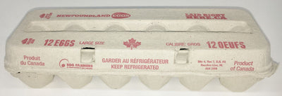Newfoundland Eggs White Large, 12 ct