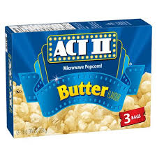 ACT II BUTTER POPCORN, 3 X 78 g