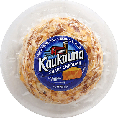 Kaukauna Sharp Cheddar Spreadable Cheese With Almonds, 283 g