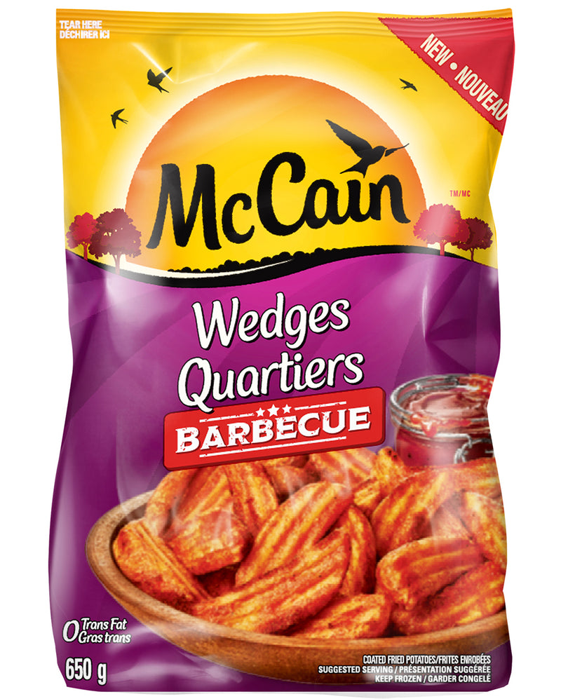 McCain Barbecue Wedges Coated Potatoes, 650 g