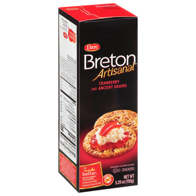 Dare Breton Artisanal Cranberry and Ancient Grains Crackers, 150 g
