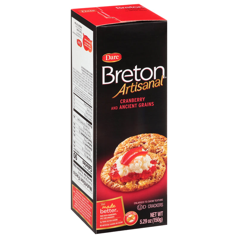Dare Breton Artisanal Cranberry and Ancient Grains Crackers, 150 g