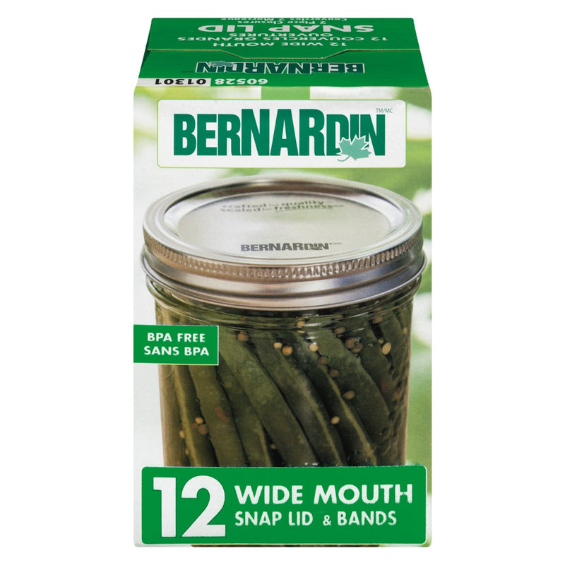 Bernardin Wide Mouth Snap Lids & Bands, 12 ct