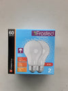 60 Watt Frosted Incandescent Light Bulbs, 2pk