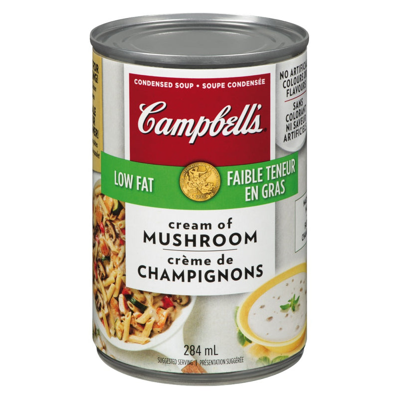 Campbell's Low Fat Cream of Mushroom Condensed Soup, 284 mL