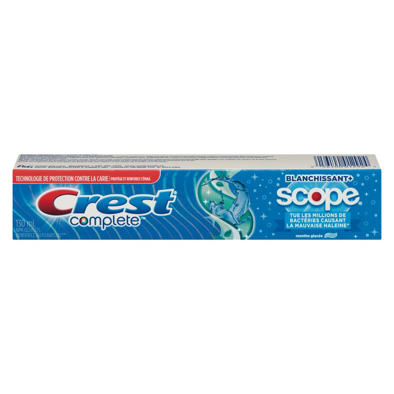 Crest Complete Whitening + Scope Fluoride Toothpaste, 130 mL