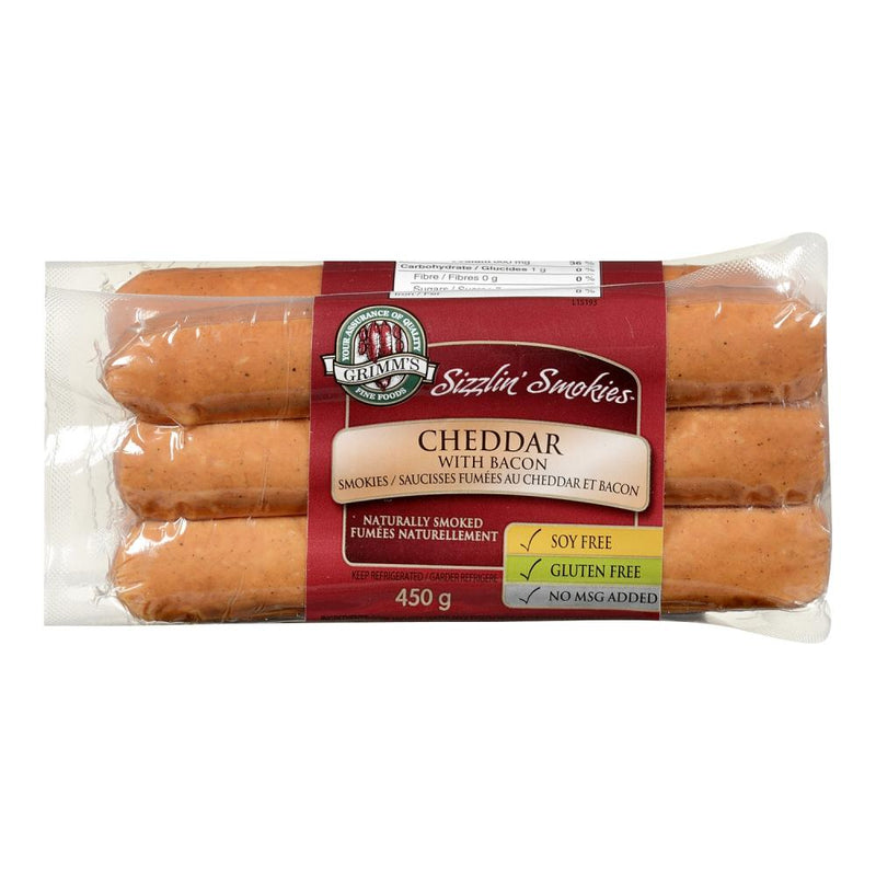 Grimm's Sizzlin' Smokies Cheddar With Bacon, 450 g