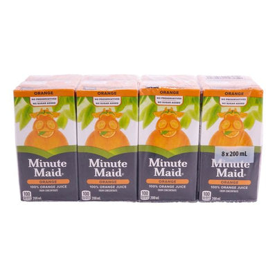 Minute Maid Orange Juice Boxes, 8 x 200mL