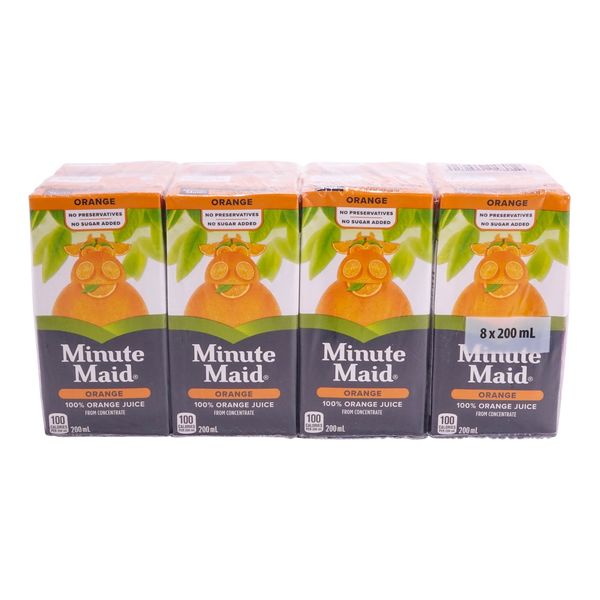 Minute Maid Orange Juice Boxes, 8 x 200mL
