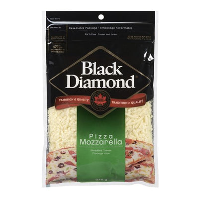 Black Diamond Pizza Mozzarella Shredded Cheese, 340 g