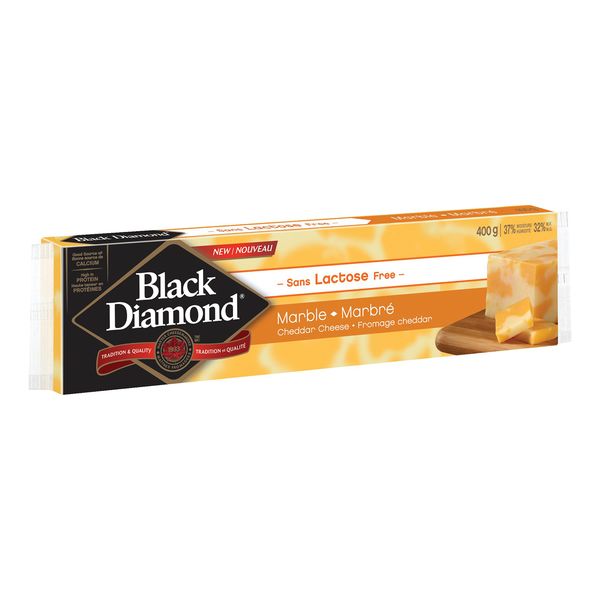 Black Diamond Lactose Free Marble Cheddar Cheese, 400 g