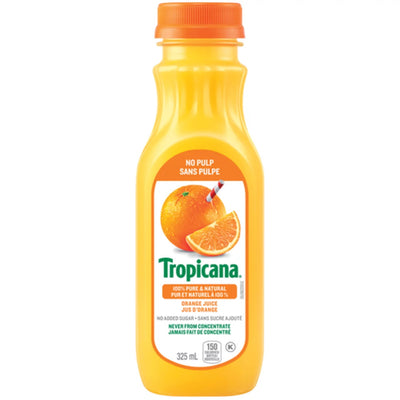 Tropican No Pulp Orange Juice, 325 ml