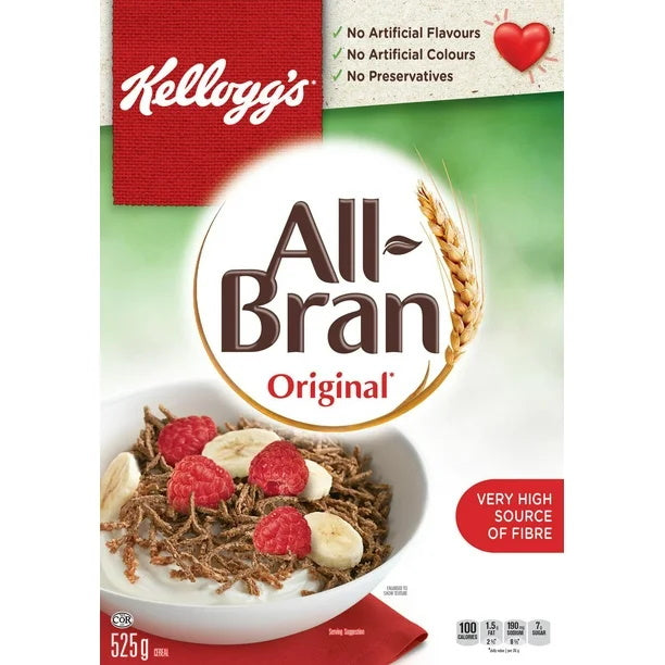Kelloggs All Bran Original Cereal, 525 g