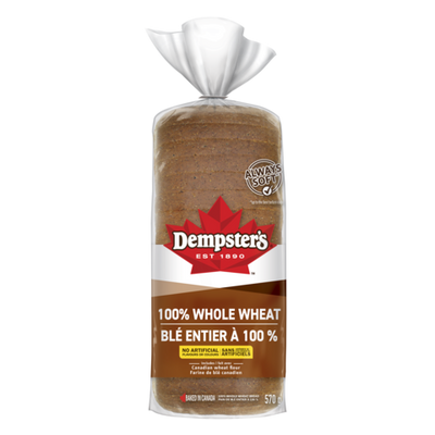 Dempster's 100% Whole Wheat Bread, 570 g