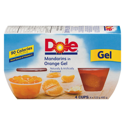 Dole Mandarins In Orange Gel, 4 count, 123 g