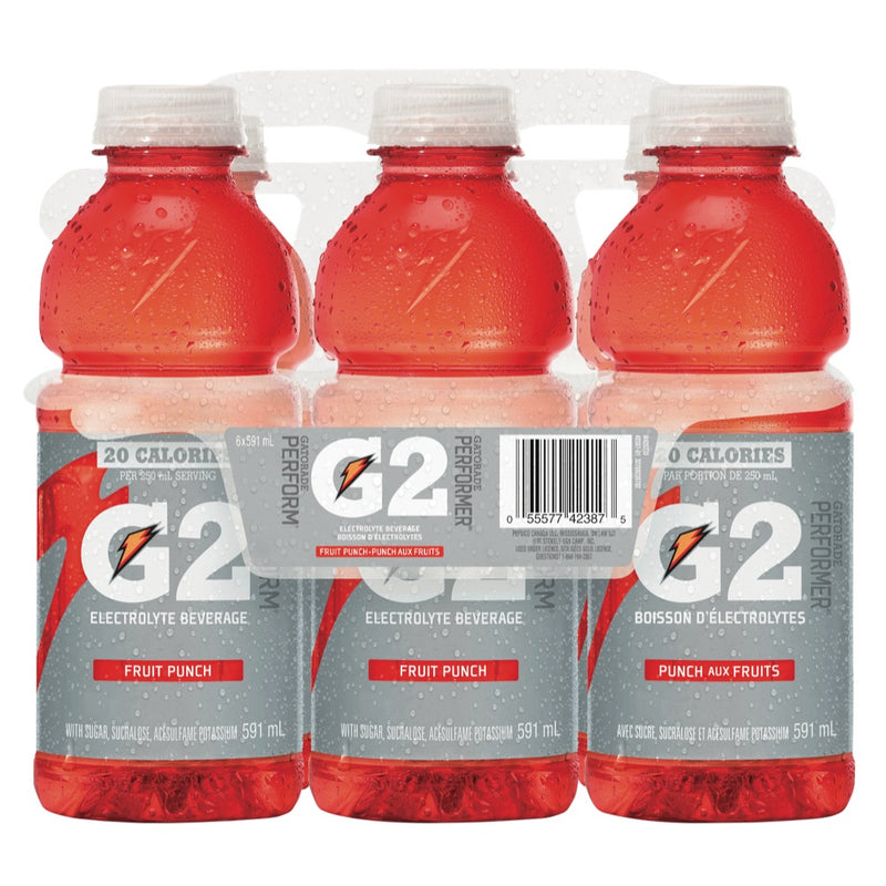 Gatorade Fruit Punch Sports Drink, 6 count, 591 ml